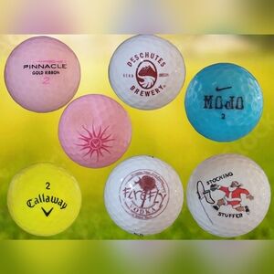 LOT OF 7 GOLF BALLS #2 ~ CALLAWAY ~ SPALDING ~ NIKE MOJO ~ TITLEIST ~ PINNACLE ~